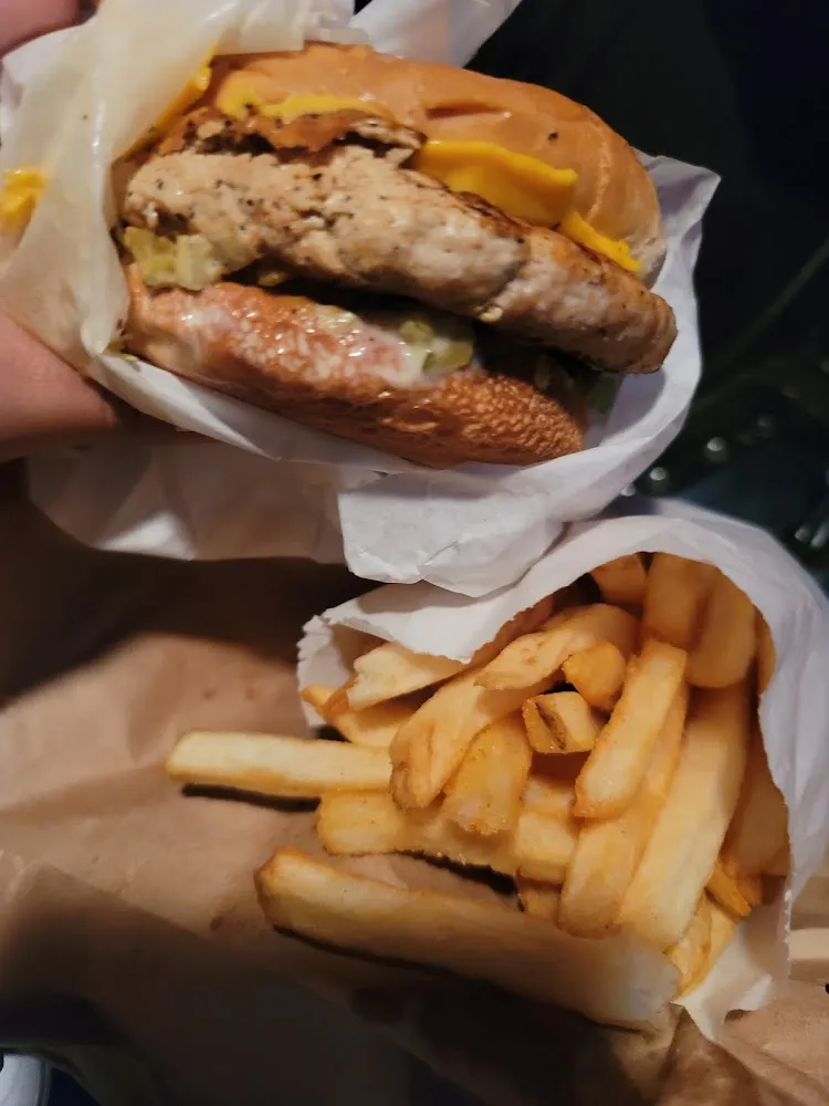 Turkey Burger with Large Fries